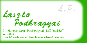 laszlo podhragyai business card